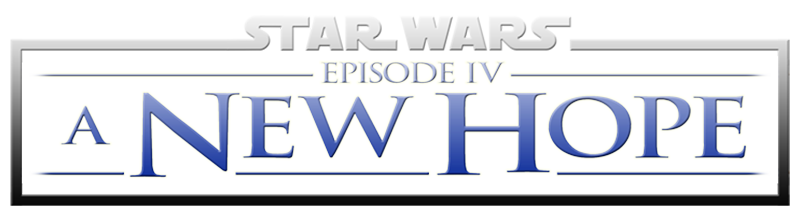 Star Wars: A New Hope movie poster featuring Luke Skywalker with a lightsaber, Princess Leia, Han Solo, and Darth Vader.