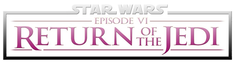 Star Wars Episode 6 Return of the Jedi movie poster featuring Luke Skywalker, Darth Vader, and the second Death Star.