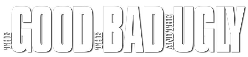 Clint Eastwood, Lee Van Cleef, and Eli Wallach as the Good, the Bad, and the Ugly in a dramatic standoff.